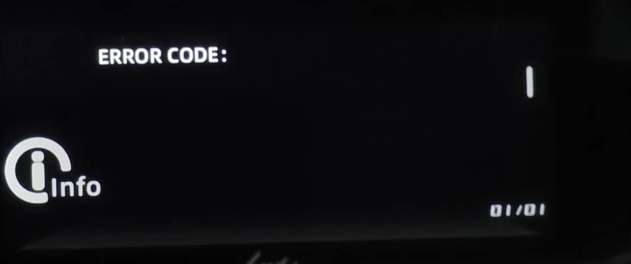 Le menu Info > Error code de la Light Bee 2, vide sur cette moto. Capture : Kevin Graehl, Electric Moto Garage.