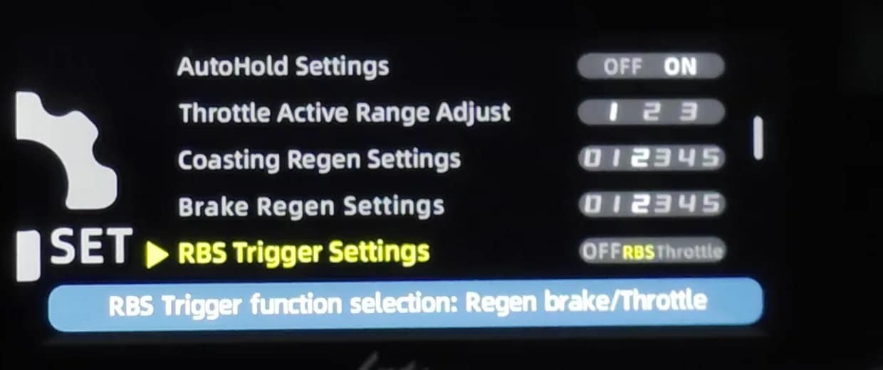 RBS Trigger Settings : la gâchette gauche peut devenir un accélérateur. Capture : Kevin Graehl.